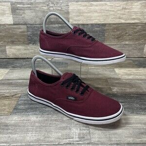 Vans Off The Wall Authentic Port Royal Black Low W 7.5 M 6 EUC Skate Shoes
